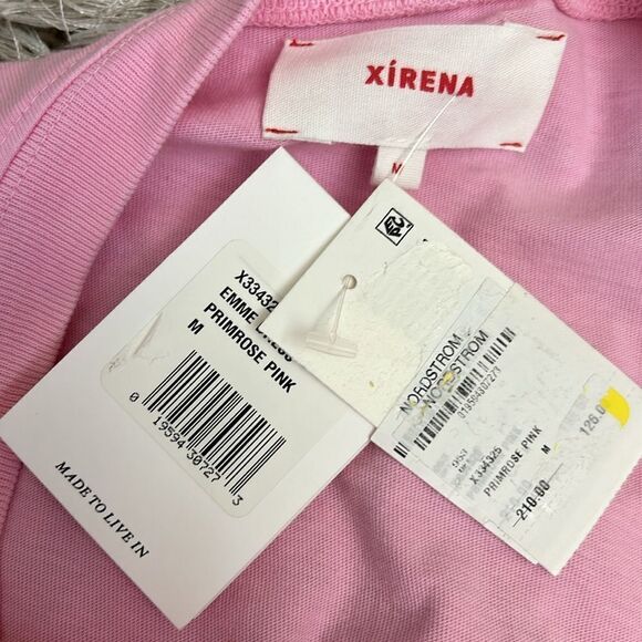 NWT XiRENA Emme Short Sleeve Tie Waist Mini T-Shirt Dress in Primrose size M - Picture 13 of 14